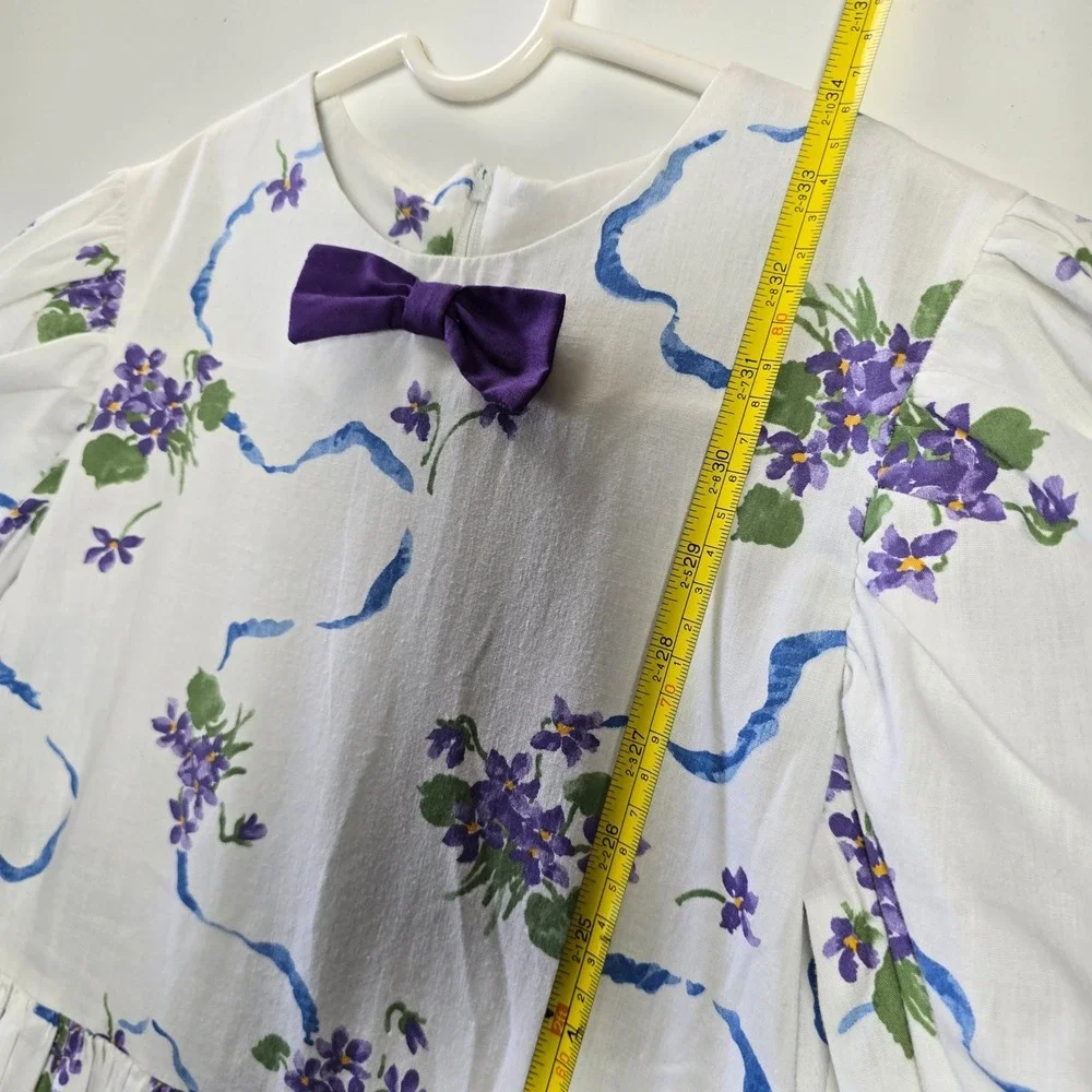 Daisy Kingdom Vintage Handmade Girls Dress Country Garden Bouquet Floral USA